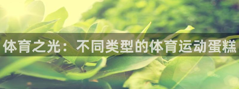 一竞技官方正版app官方：体育之光：不同类型的体育运动蛋糕